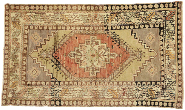 4 x 6 Vintage Turkish Oushak Rug 50161