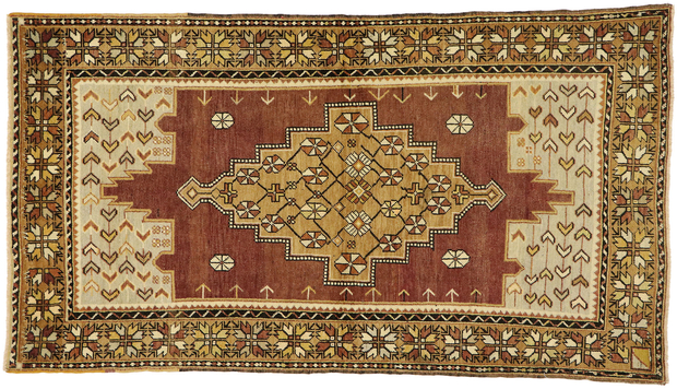 4 x 7 Vintage Turkish Oushak Rug 50176