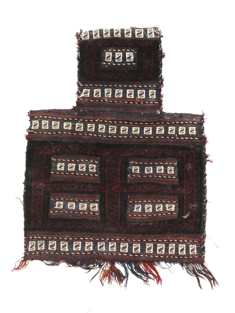 2 x 2 Antique Afghan Balouch Salt Bag 76638