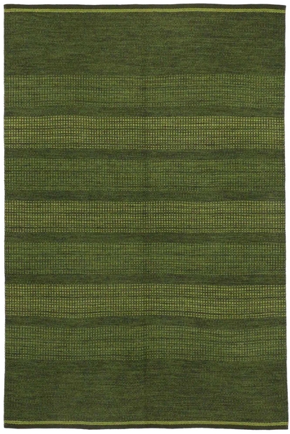 5 x 8 Vintage Swedish Kilim Rug Green Rollakan 76643
