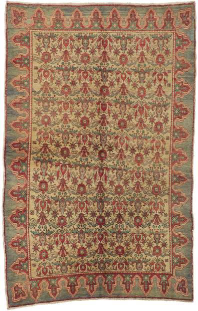 5 x 7 Vintage Turkish Oushak Rug 50168