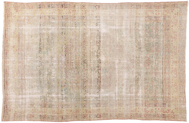 8 x 12 Distressed Vintage Persian Kerman Rug 74907