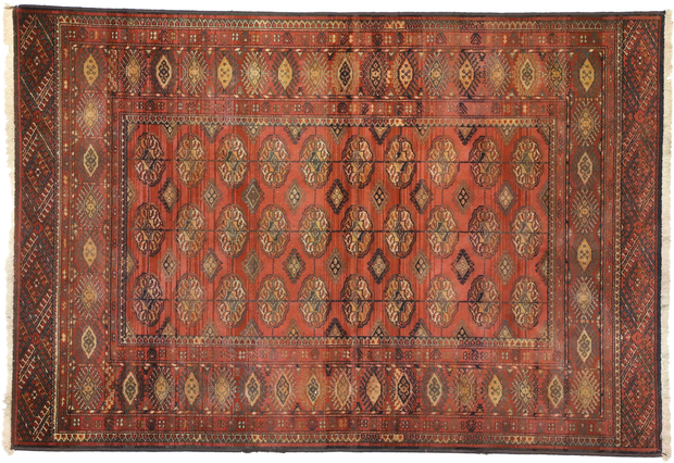 4 x 6 Antique Machine Made European Tekke Rug 76733
