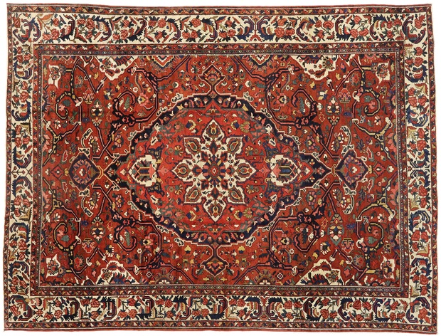 13 x 17 Antique Persian Bakhtiari Rug 76757