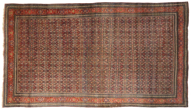 13 x 23 Antique Bijar Rug 76785