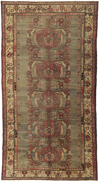 6 x 11 Vintage Turkish Oushak Rug 50216