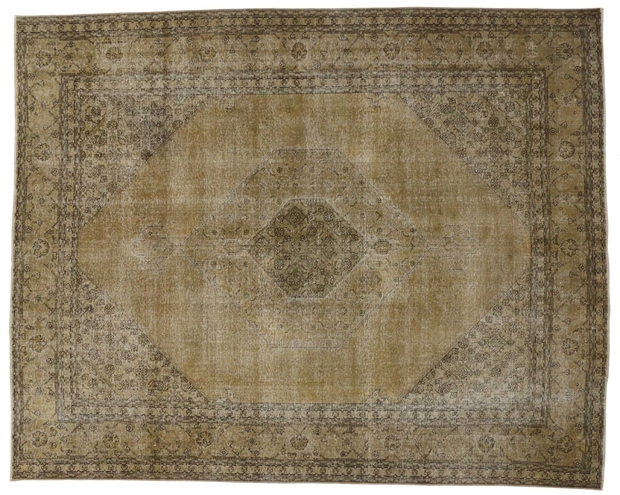 10 x 12 Vintage Tabriz Rug 80309