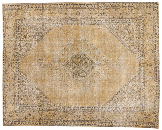 10 x 12 Distressed Vintage Persian Tabriz Rug 80309