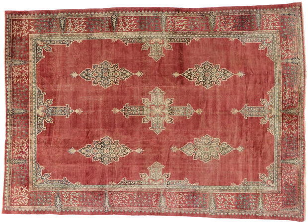 8 x 12 Vintage Turkish Oushak Rug 51636