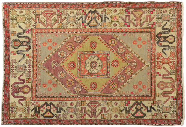 6 x 8 Vintage Turkish Oushak Rug 51651