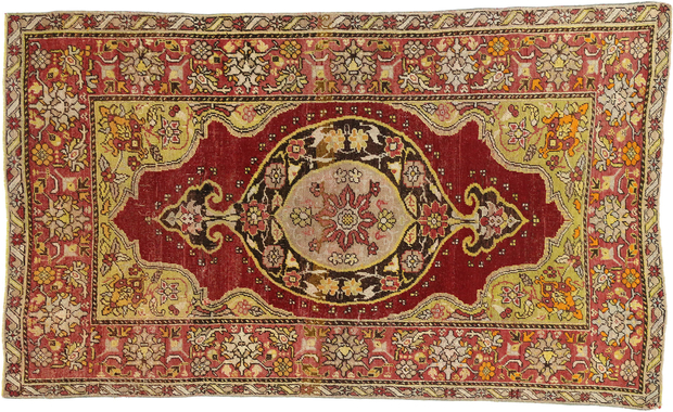 4 x 6 Vintage Turkish Oushak Rug 51723