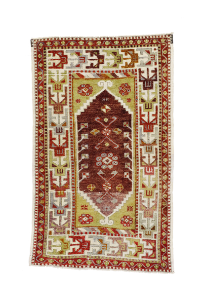 3 x 4 Vintage Turkish Oushak Rug 51744