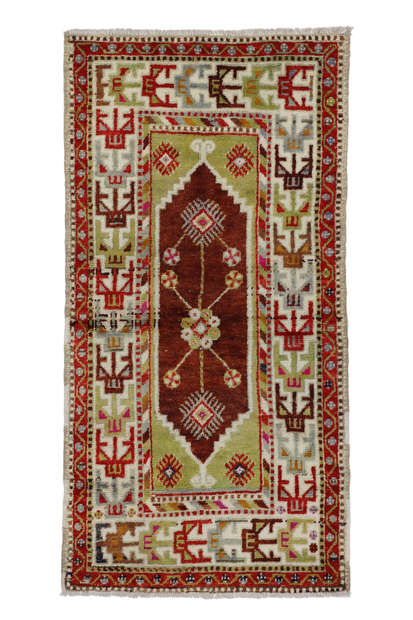 3 x 5 Vintage Turkish Oushak Rug 51752