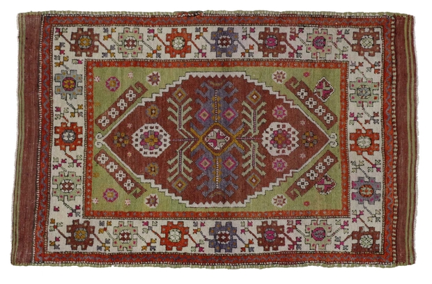 3 x 4 Vintage Oushak Rug 51754