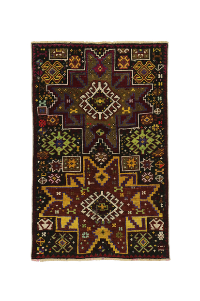 3 x 4 Vintage Turkish Oushak Rug 51764