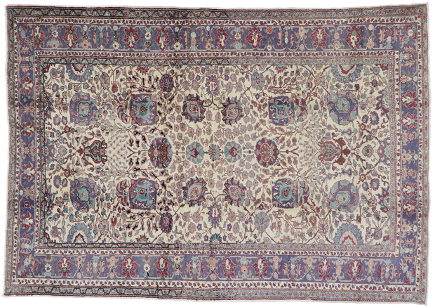 7 x 9 Vintage Turkish Oushak Rug 51788