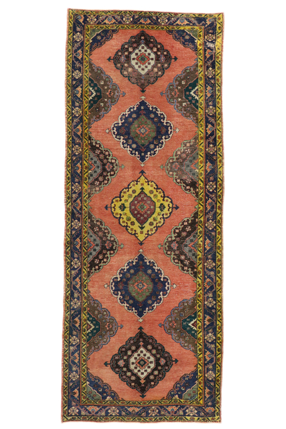 5 x 13 Vintage Turkish Oushak Rug Runner 51790