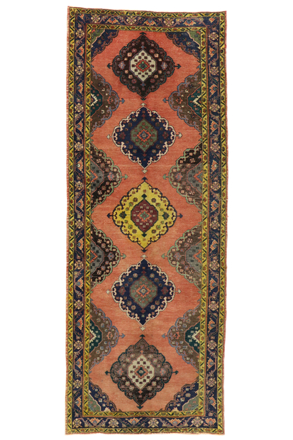 5 x 13 Vintage Turkish Oushak Rug Runner 51791