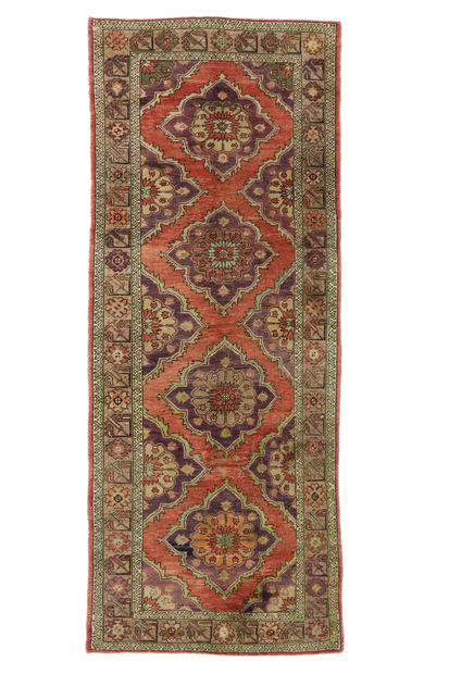 5 x 12 Vintage Turkish Oushak Rug Runner 51792