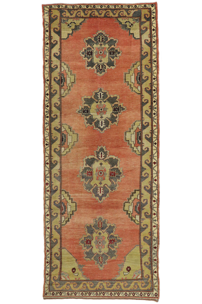 5 x 12 Vintage Turkish Oushak Rug 51794