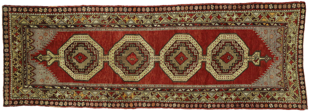 4 x 11 Vintage Oushak Rug 51808