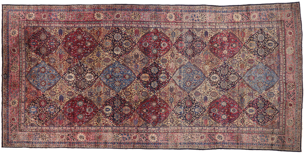 11 x 24 Antique Persian Kerman Rug 76837