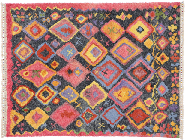 8 x 10 Colorful Turkish Tulu Shag Rug 51874