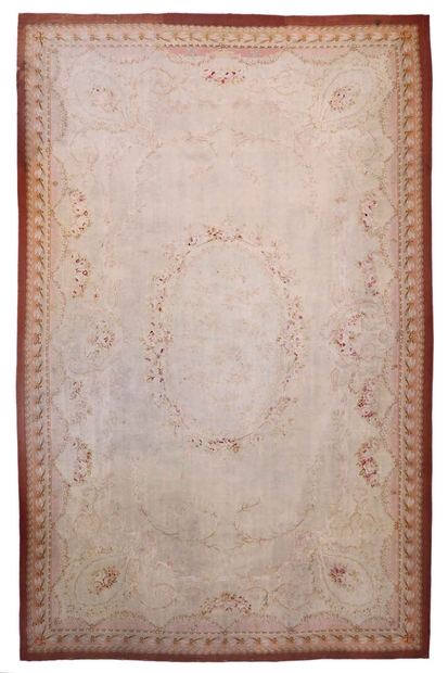 14 x 21 Antique French Aubusson Rug 76845