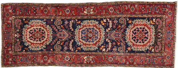 4 x 10 Vintage Persian Heriz Rug 76842