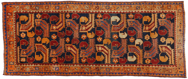 4 X 10 Antique Persian Hamadan Rug 76851