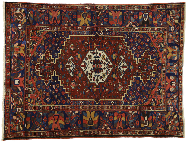 5 x 6 Antique Persian Bakhtiari Rug 76853