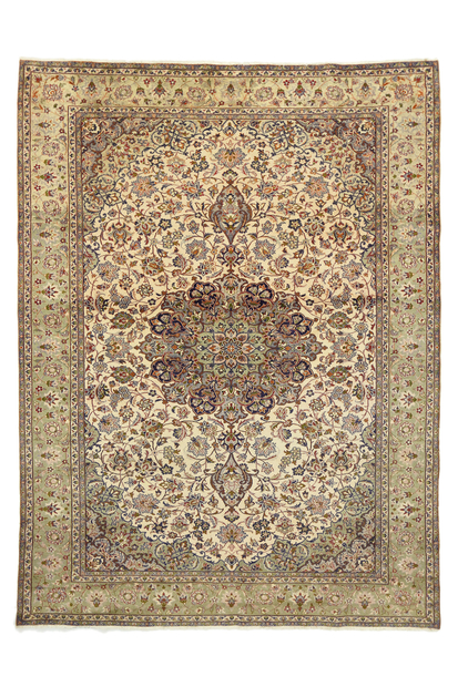 9 x 13 Vintage Persian Kashan Rug 76858