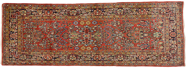 4 x 11 Antique Persian Mahal Rug 76850