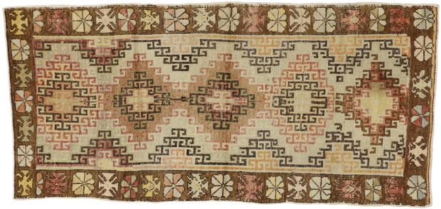 4 x 8 Antique Turkish Oushak Rug 50288