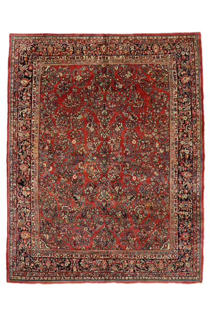 10 x 13 Antique Persian Sarouk Rug 76865