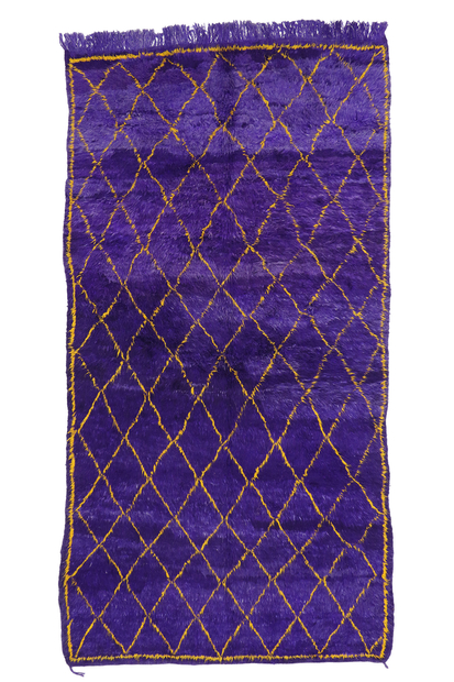 7 x 13 Vintage Purple Moroccan Beni Ourain Rug 20330