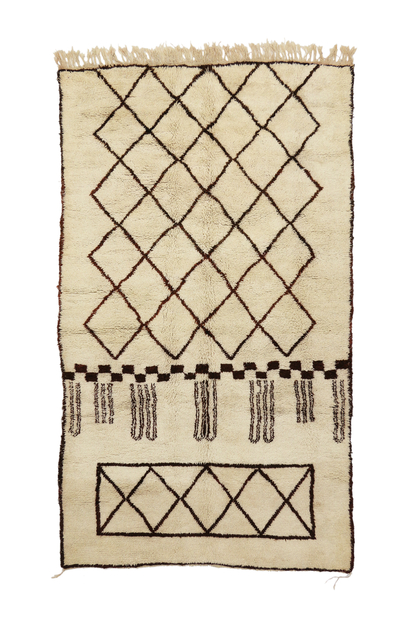 7 x 12  Contemporary Berber Moroccan Rug with Mid-Century Modern Style 20331