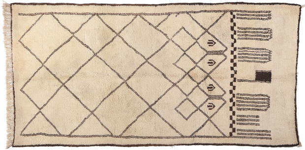 7 x 14 Neutral Vintage Moroccan Rug 20344