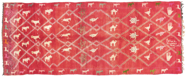 6 x 14 Vintage Red Moroccan Rug 20358