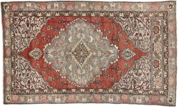 4 x 6 Vintage Turkish Oushak Rug 50300