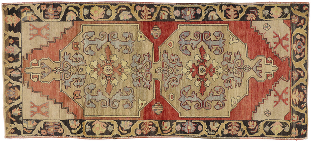 4 x 9 Antique Turkish Oushak Rug 50319