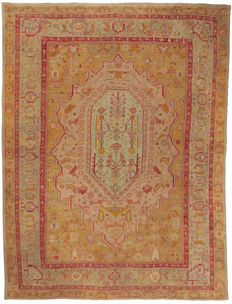 13 x 16 Antique Turkish Oushak Rug 76888