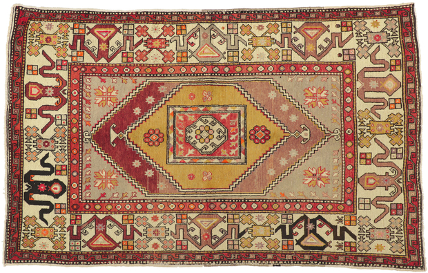 5 x 8 Vintage Turkish Oushak Rug 50328