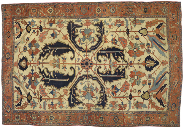 11 x 15 Antique Serapi Rug 76927