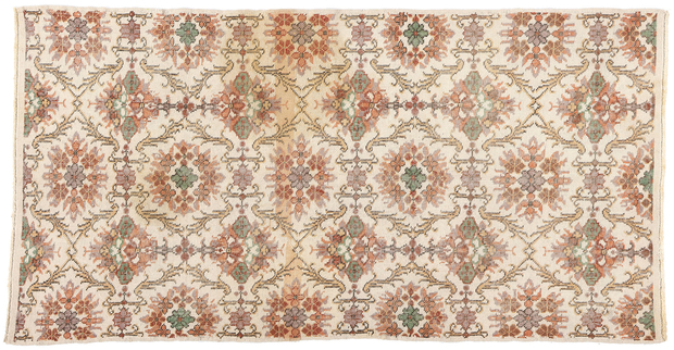 4 x 7 Distressed Vintage Turkish Sivas Rug 51944