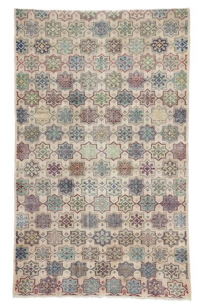 6 x 9 Distressed Vintage Turkish Sivas Rug 52005