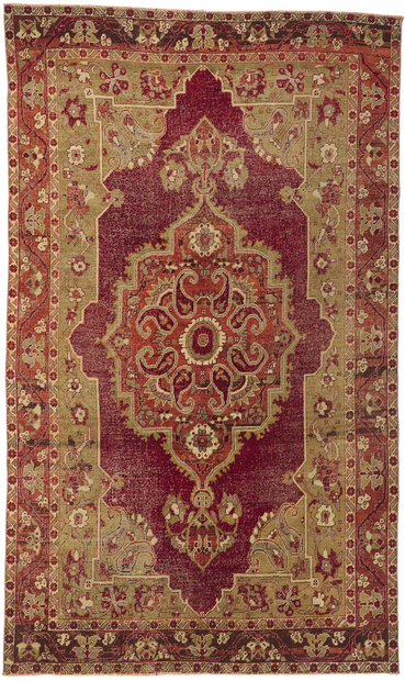 7 x 11 Distressed Vintage Turkish Sivas Rug 52037