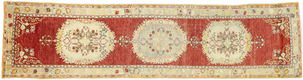 3 x 13 Vintage Turkish Oushak Rug 52129