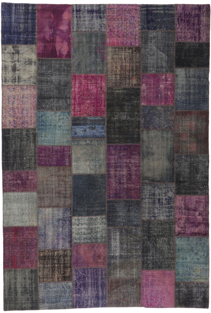 11 x 16 Vintage Purple Patchwork Rug 52130