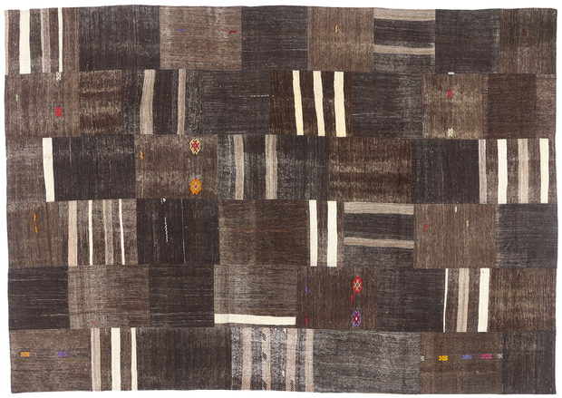 10 x 14 Vintage Turkish Patchwork Kilim Rug 52132